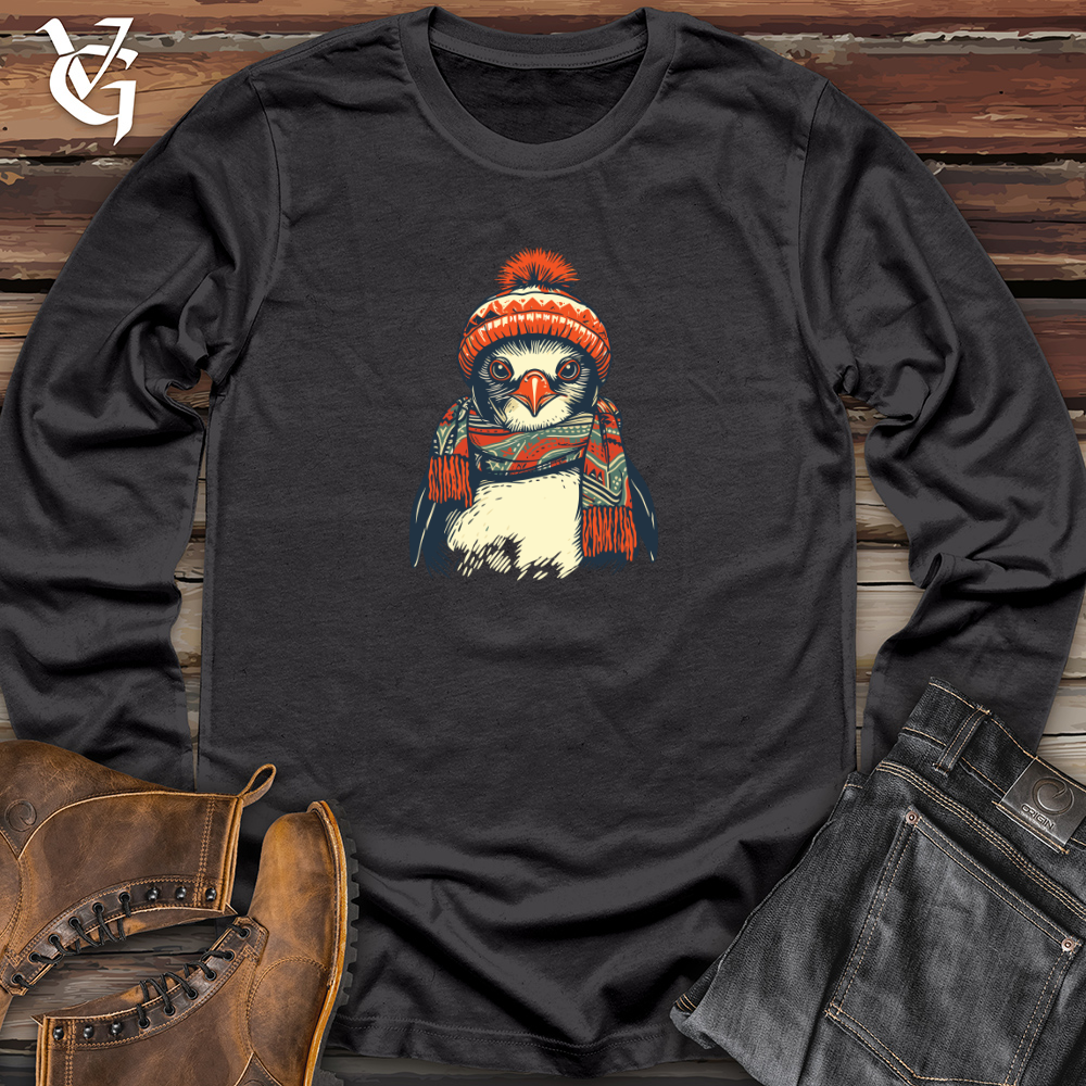 Viking Goods Vintage Frosty Penguin Long Sleeve Dark Grey / L