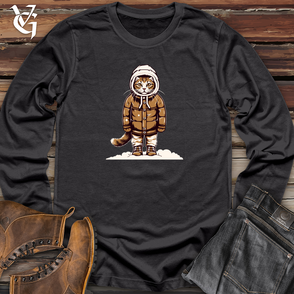 Viking Goods Vintage Paws-on Snow Long Sleeve Dark Grey / L