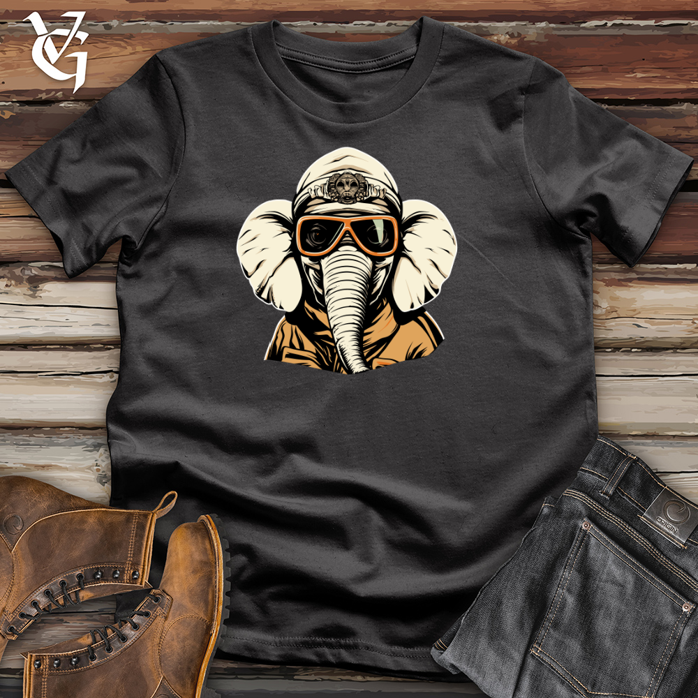 Viking Goods Vintage Ski Masked Elephant Cotton Tee Dark Grey / L