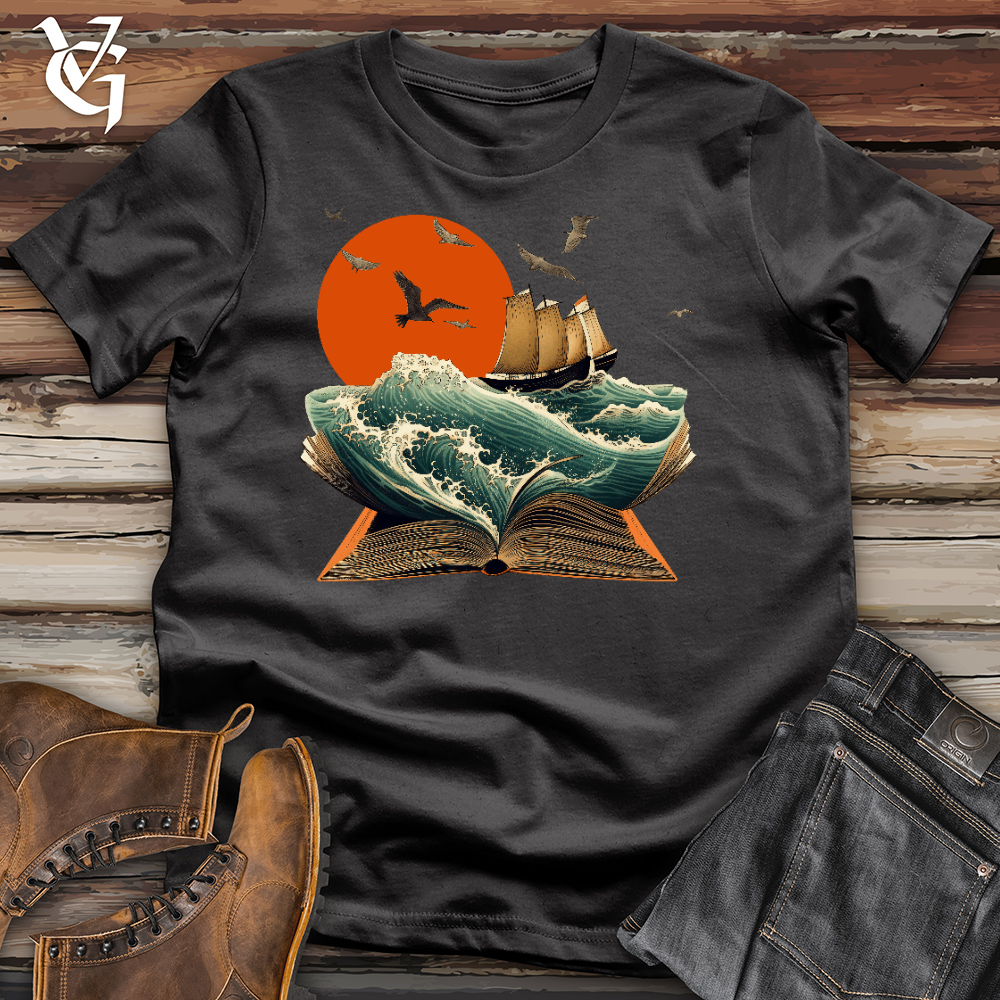 Viking Goods Waves Of Knowledge Cotton Tee Dark Grey / L