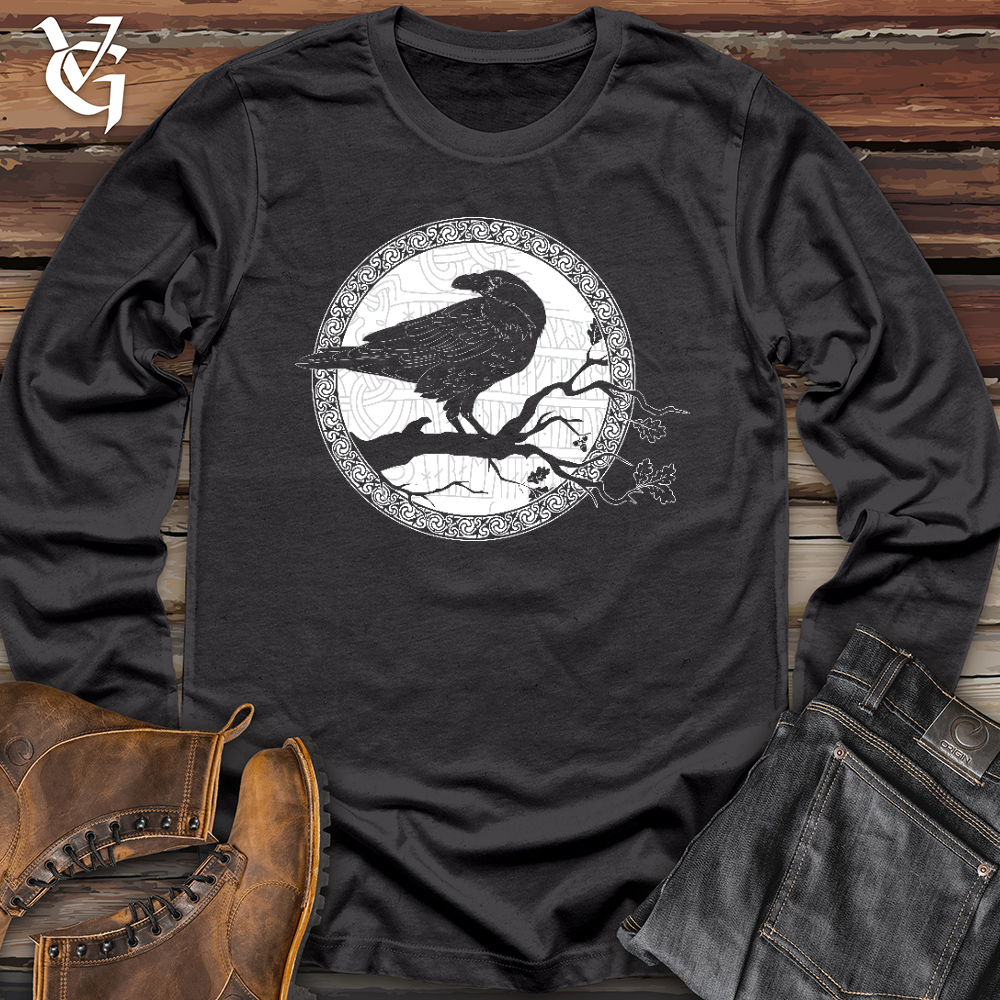 Viking Goods White Raven Winter Long Sleeve Dark Grey / L