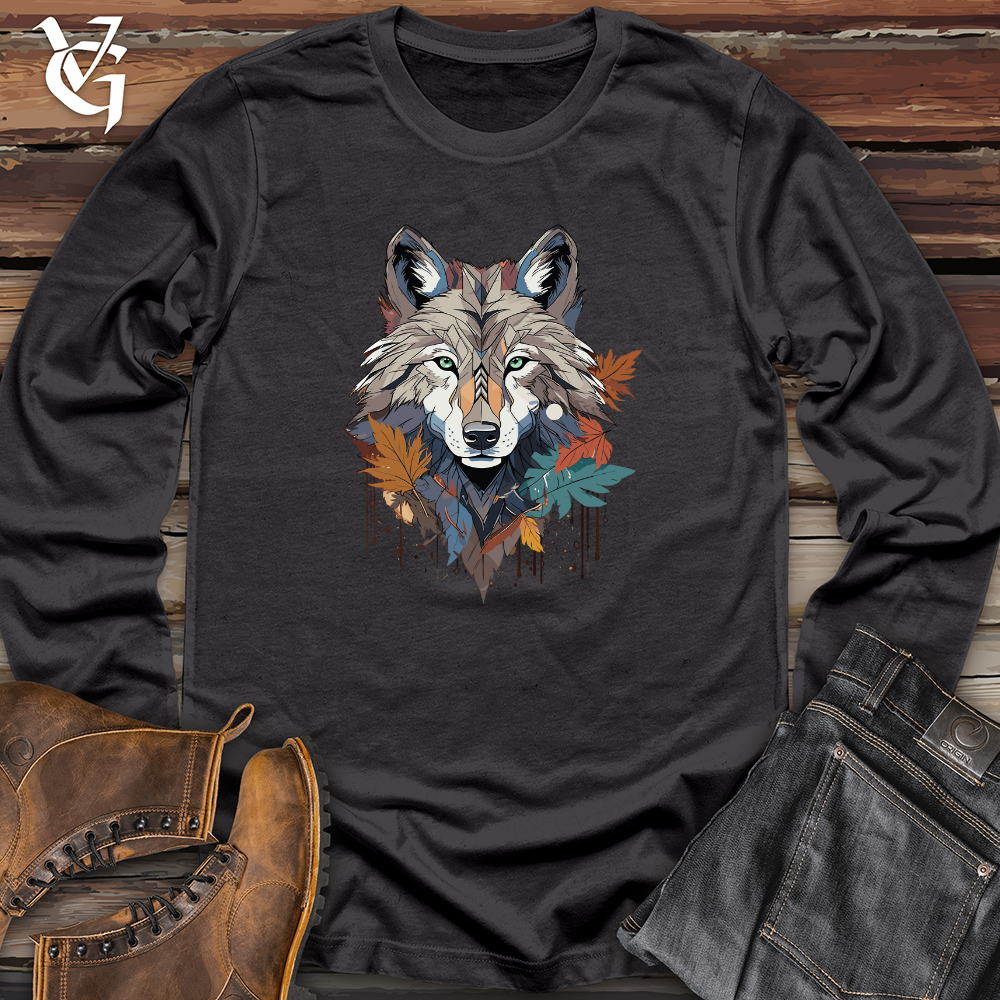 Viking Goods Wolf Autumn Spirit Long Sleeve Dark Grey / L