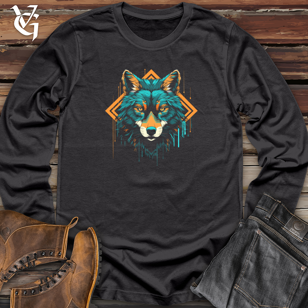 Viking Goods Wolf Geometric Gaze Long Sleeve Dark Grey / L