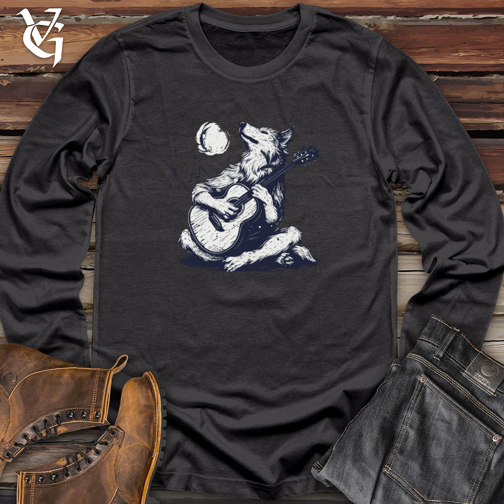 Viking Goods Wolf Moonlight Serenade Long Sleeve Dark Grey / L