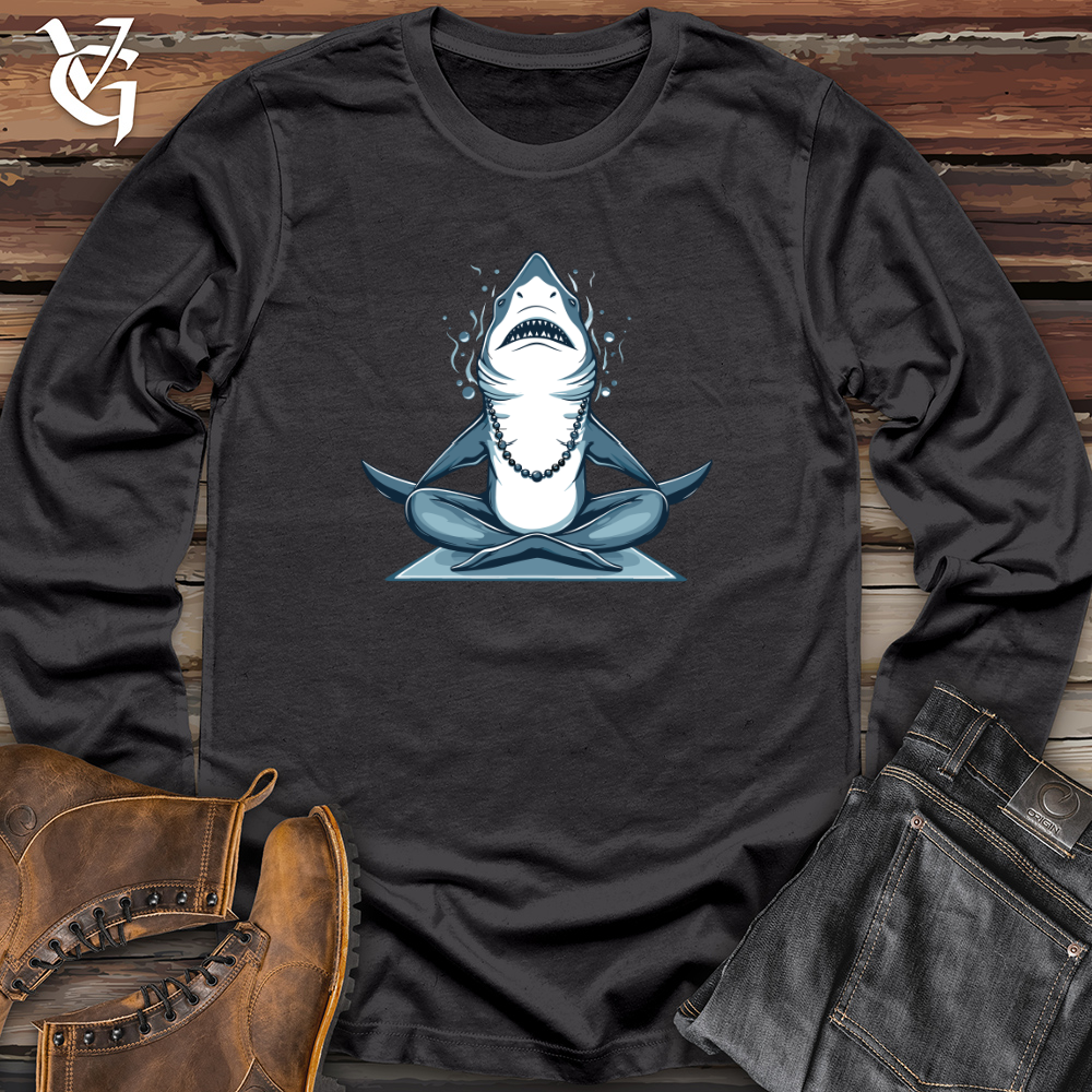 Viking Goods Zen Shark Meditation Long Sleeve Dark Grey / L