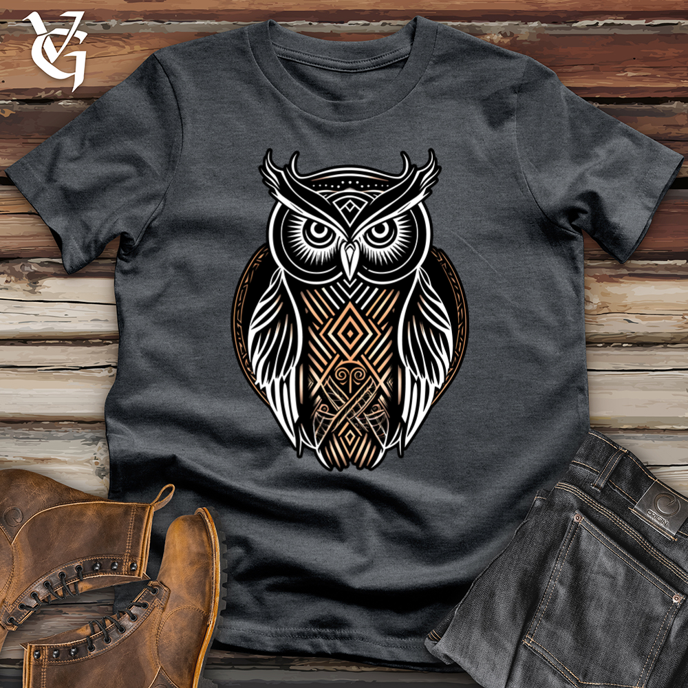 Viking Goods Celtic owl Viking Softstyle Tee Dark Heather / L