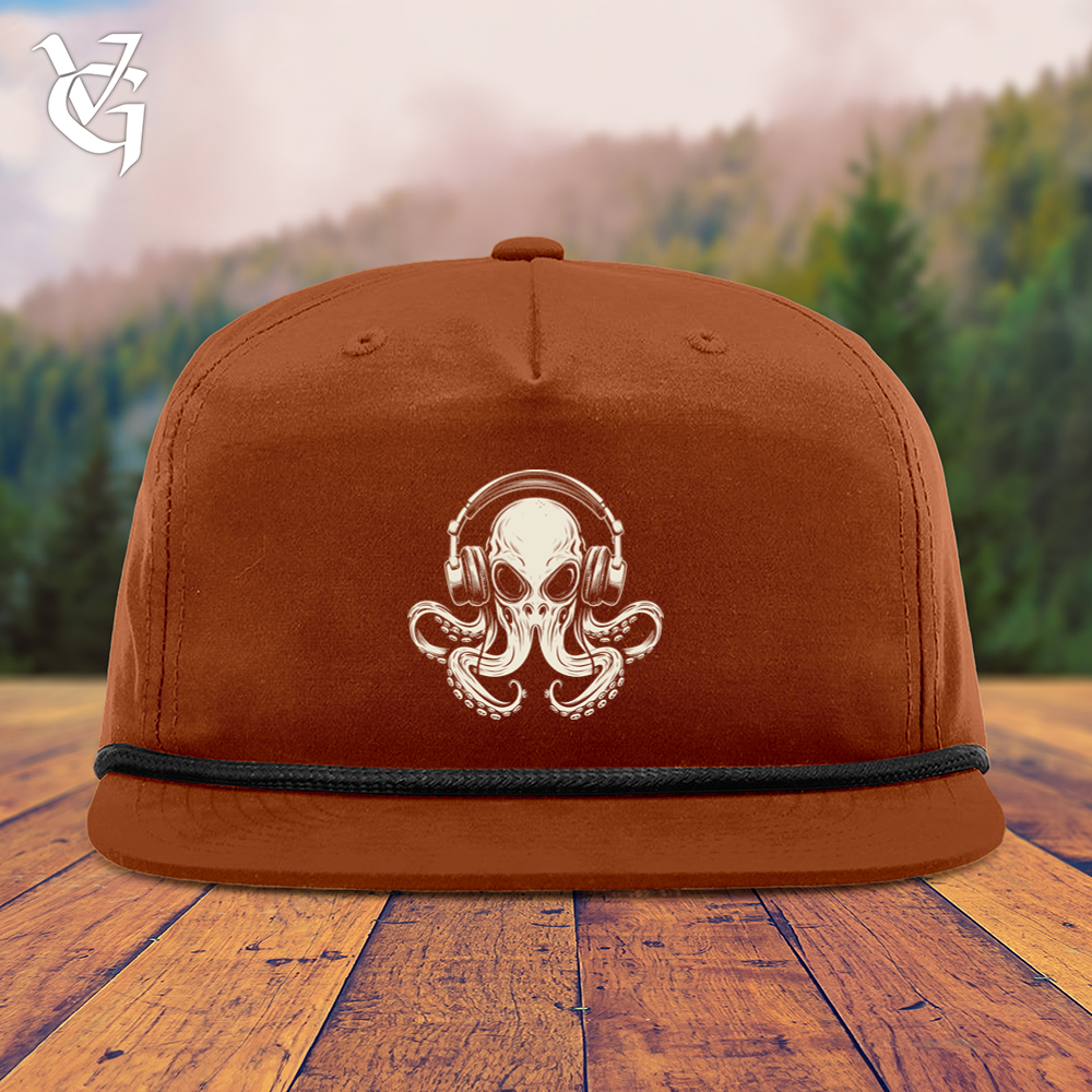 Viking Goods Octopus Jammin Snapback Cap Dark Orange/ Black