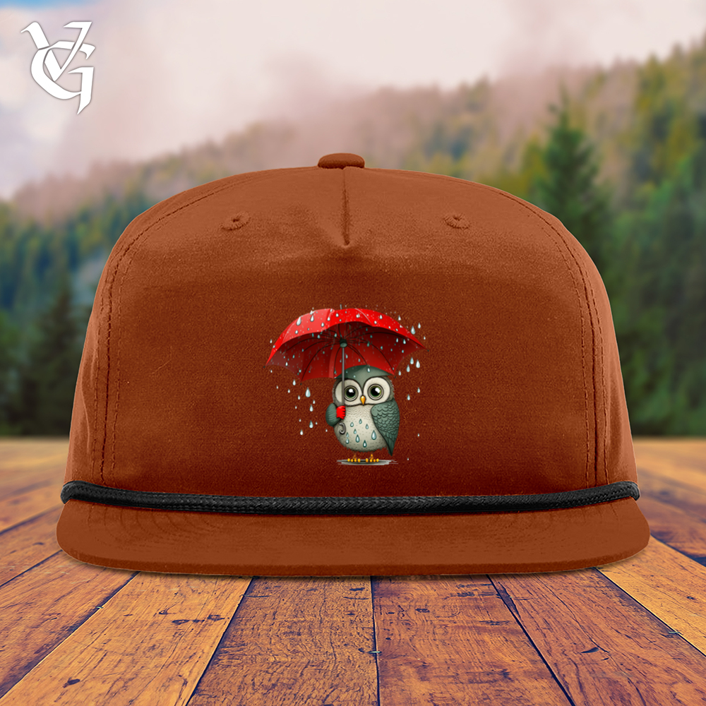 Viking Goods Owl In The Rain Snapback Cap Dark Orange/ Black