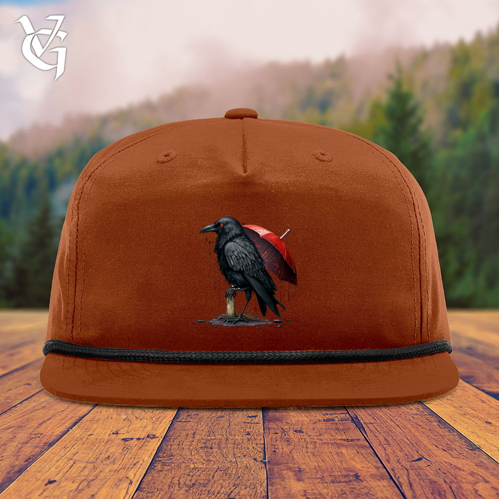Viking Goods Raven In The Rain Snapback Cap Dark Orange/ Black