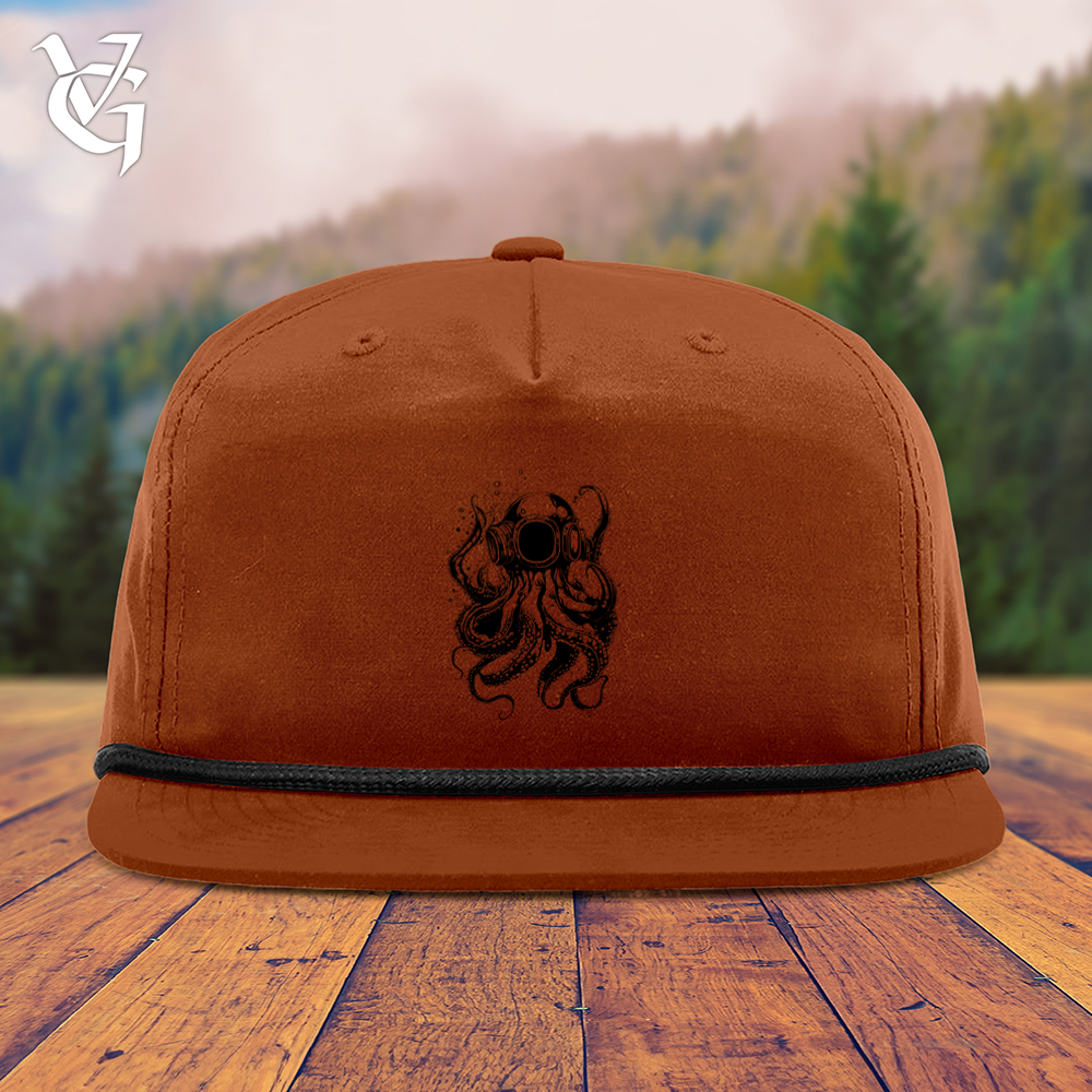 Viking Goods Scuba Octopus Snapback Cap Dark Orange/ Black