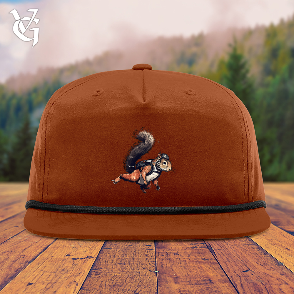 Viking Goods Skydiving Squirrel Snapback Cap Dark Orange/ Black