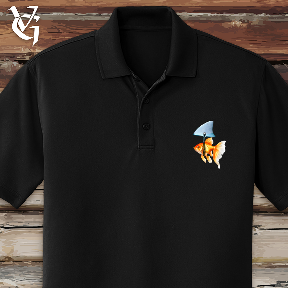 Viking Goods Goldfish Shark Fin Polo Deep Black / L