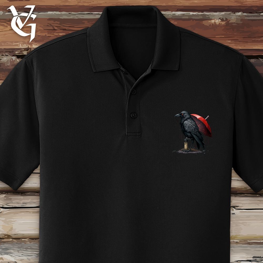 Viking Goods Raven In The Rain Polo Deep Black / L
