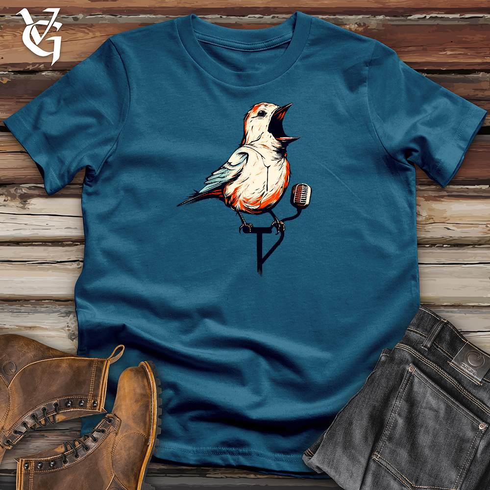 Viking Goods A Singing Bird Cotton Tee Deep Teal / L