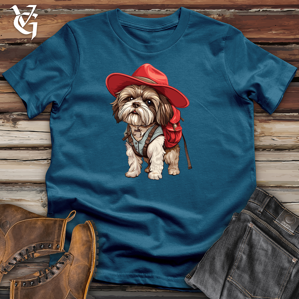 Viking Goods Adventurous Canine Explorer Cotton Tee Deep Teal / L