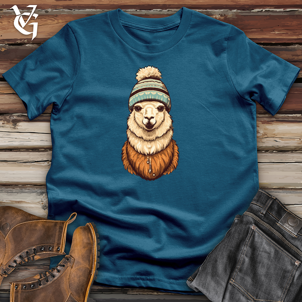 Viking Goods Alpaca Winter Beanie Warmth Style Cotton Tee Deep Teal / L
