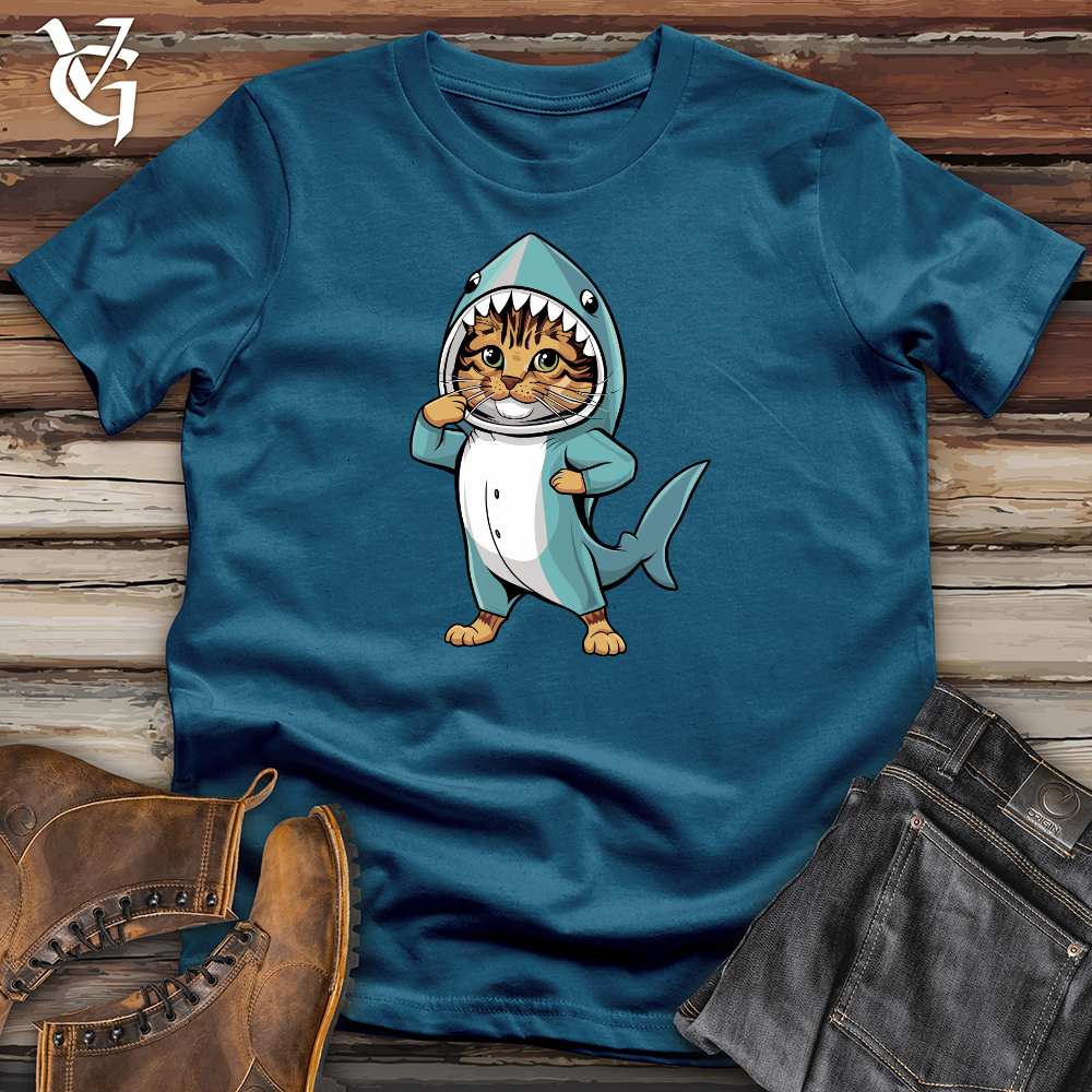 Viking Goods Cat Shark Cotton Tee Deep Teal / L
