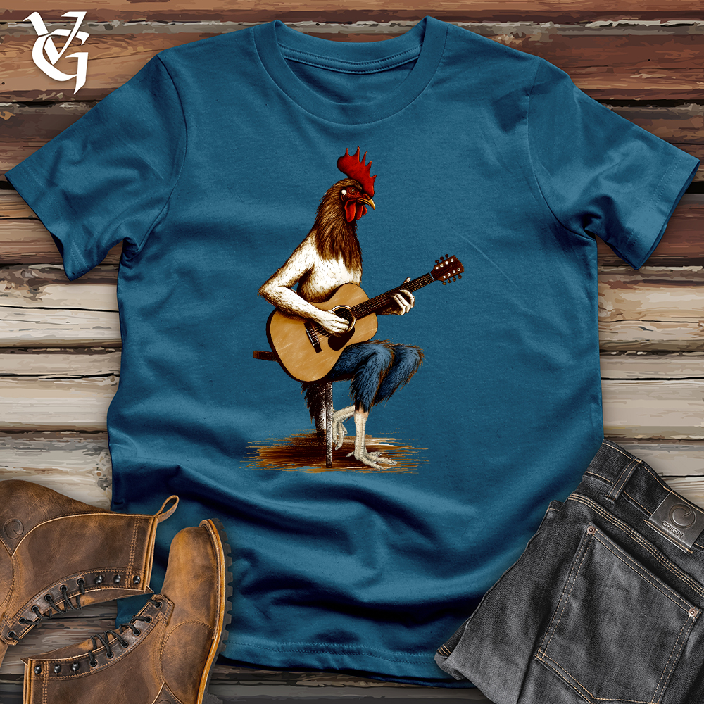 Viking Goods Chicken Guitarist Cotton Tee Deep Teal / L