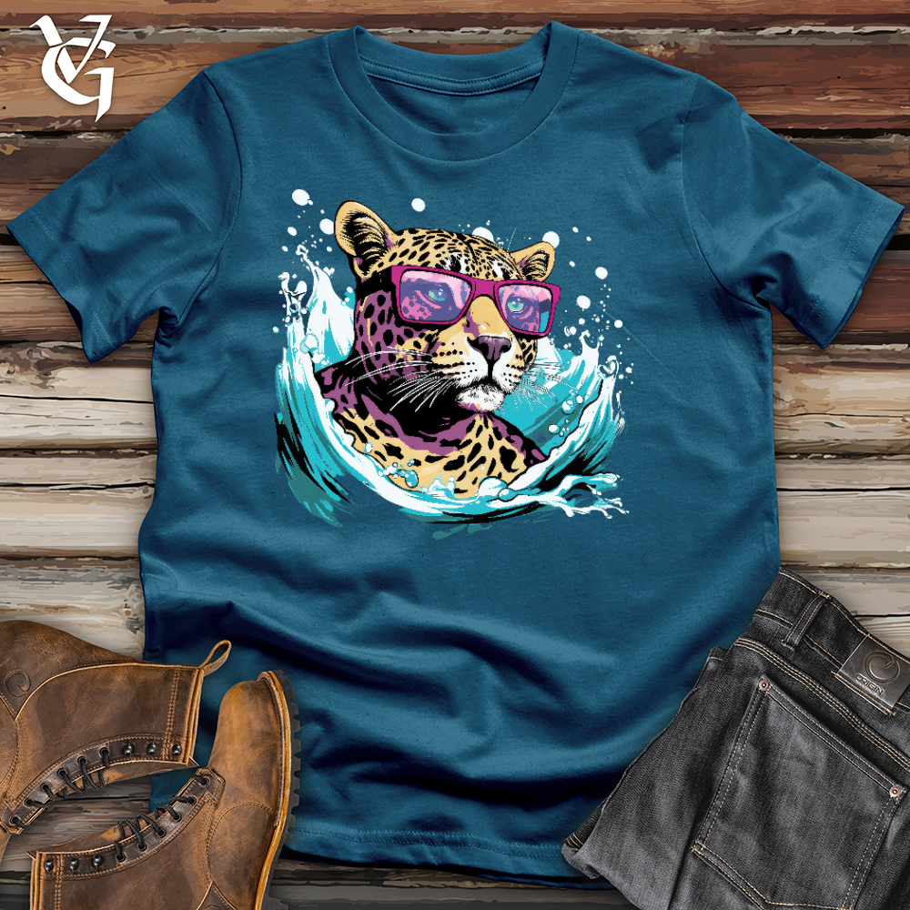 Viking Goods Chillin Cheetah Cotton Tee Deep Teal / L