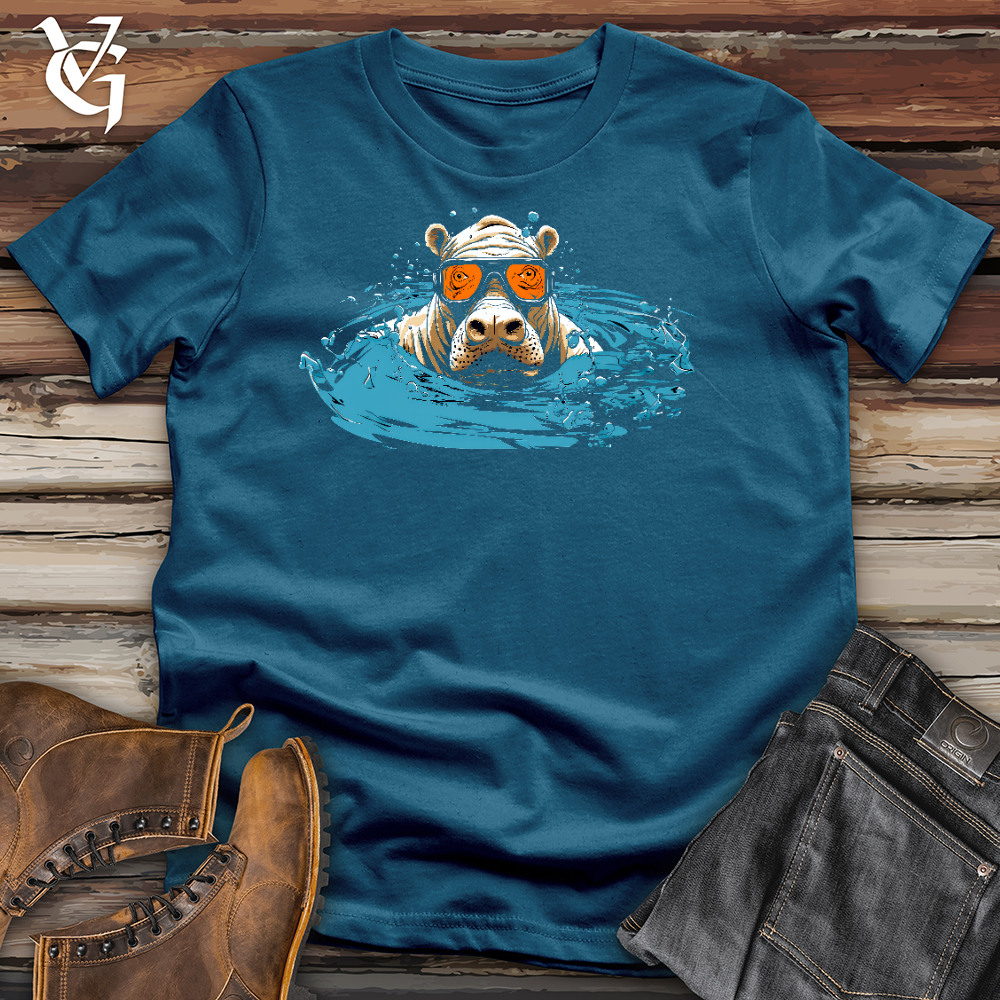 Viking Goods Chillin Hippo Cotton Tee Deep Teal / L
