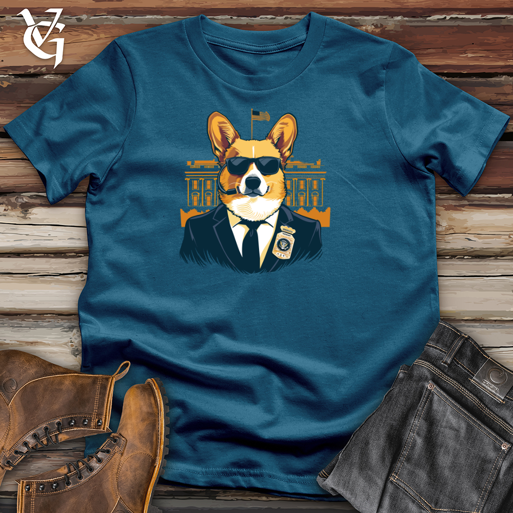 Viking Goods Corgi Secret Service Cotton Tee Deep Teal / L
