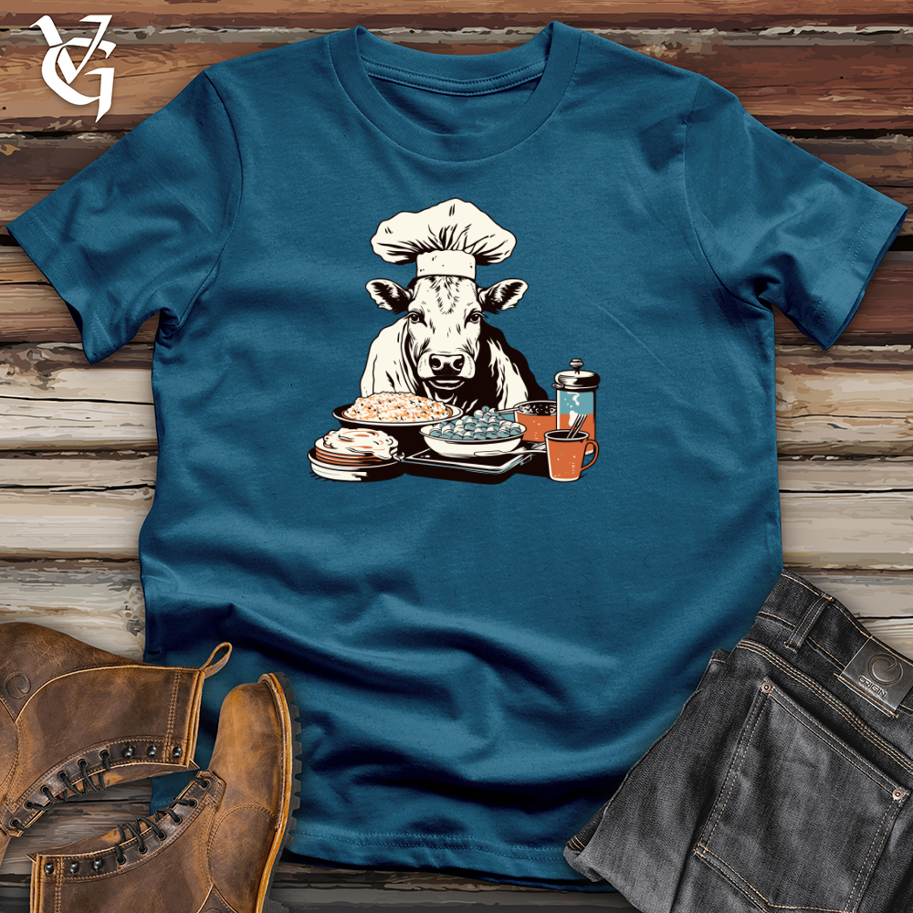 Viking Goods Cow Culinary Delight Cotton Tee Deep Teal / L