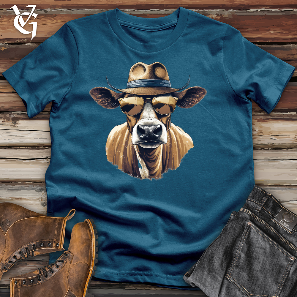 Viking Goods Cow Man Jones Cotton Tee Deep Teal / L