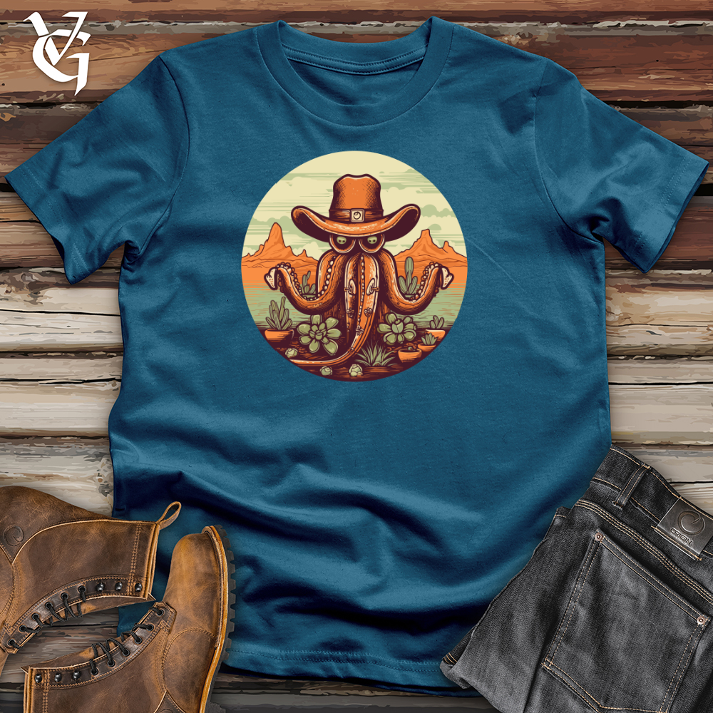 Viking Goods Desert Cowboy Octopus Cotton Tee Deep Teal / L