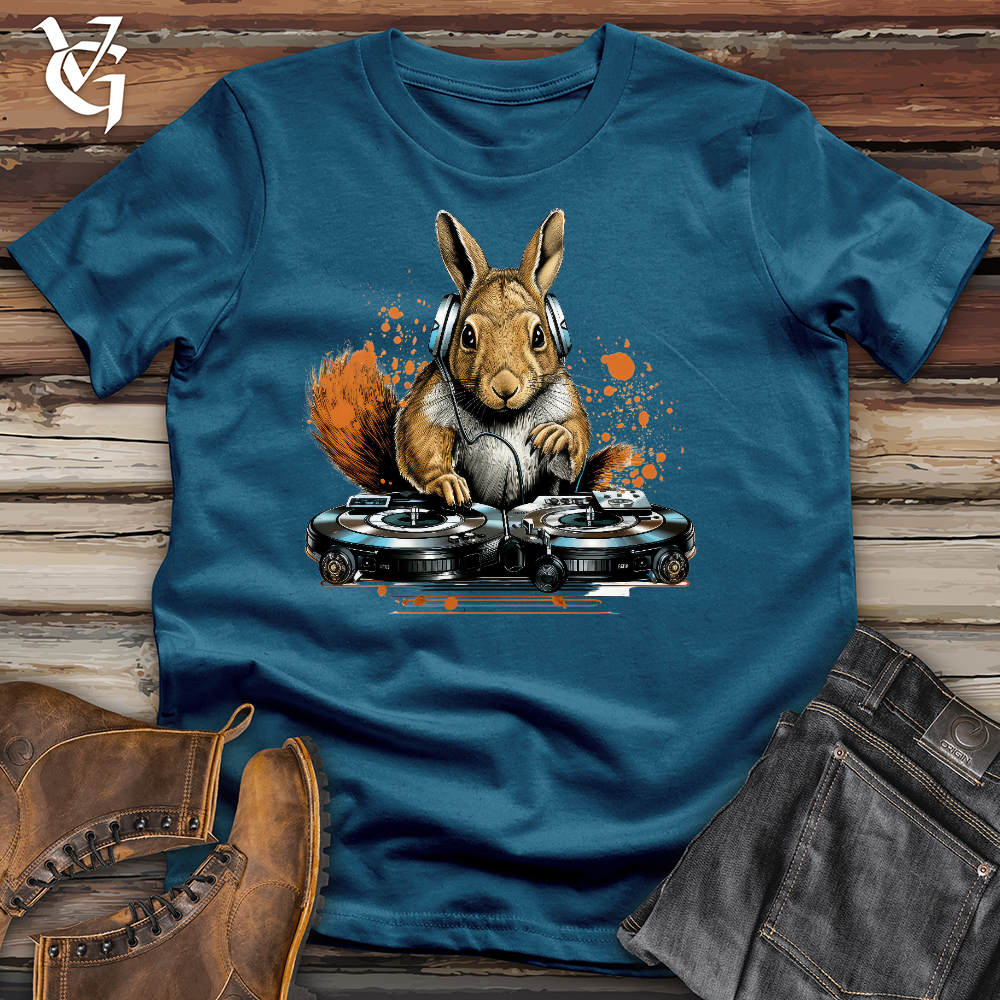 Viking Goods Dj Squirrel Cotton Tee Deep Teal / L