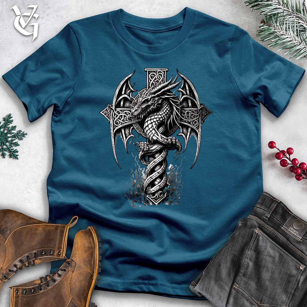 Viking Goods Dragon Of Old Cotton Tee Deep Teal / L