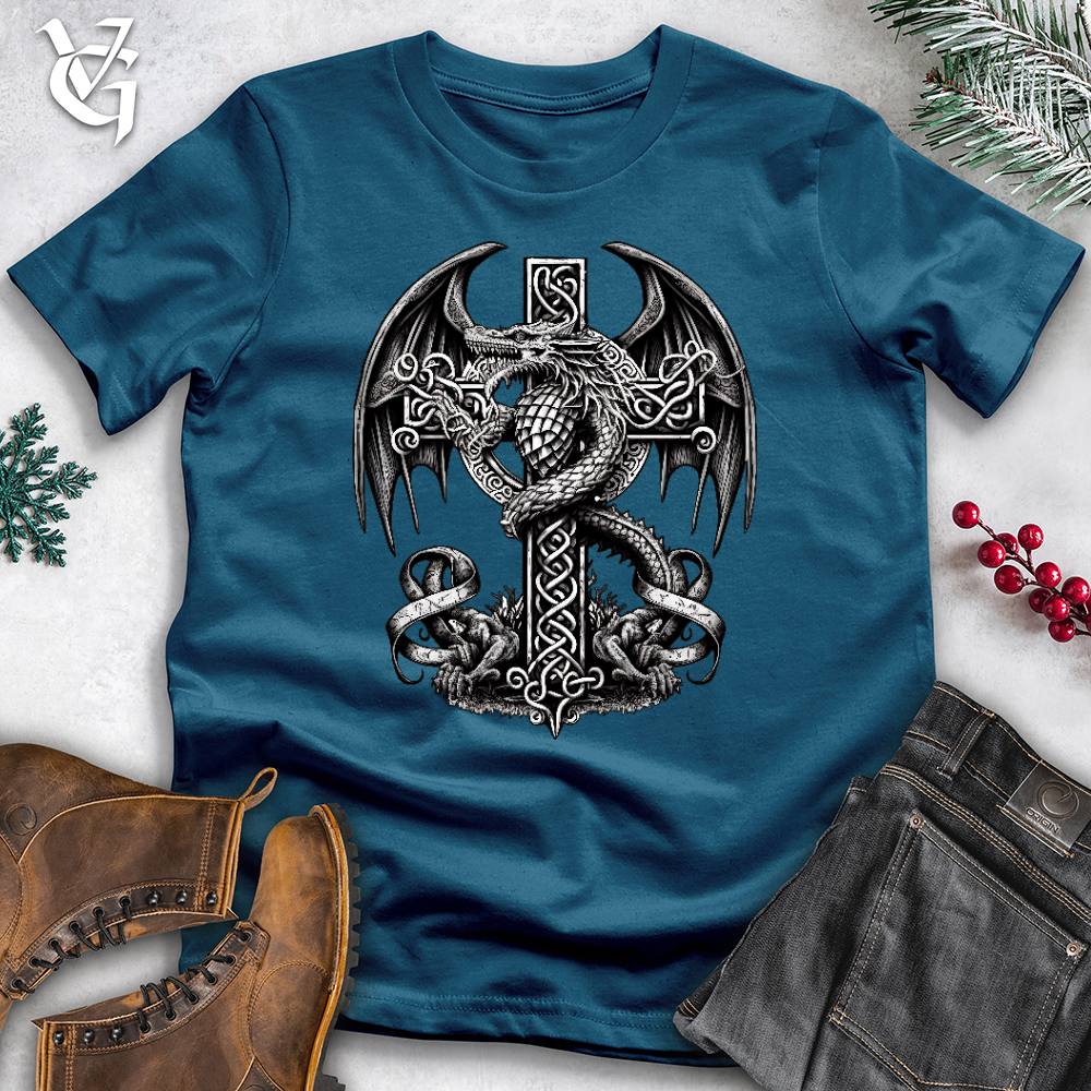 Viking Goods Dragon Protector Cotton Tee Deep Teal / L