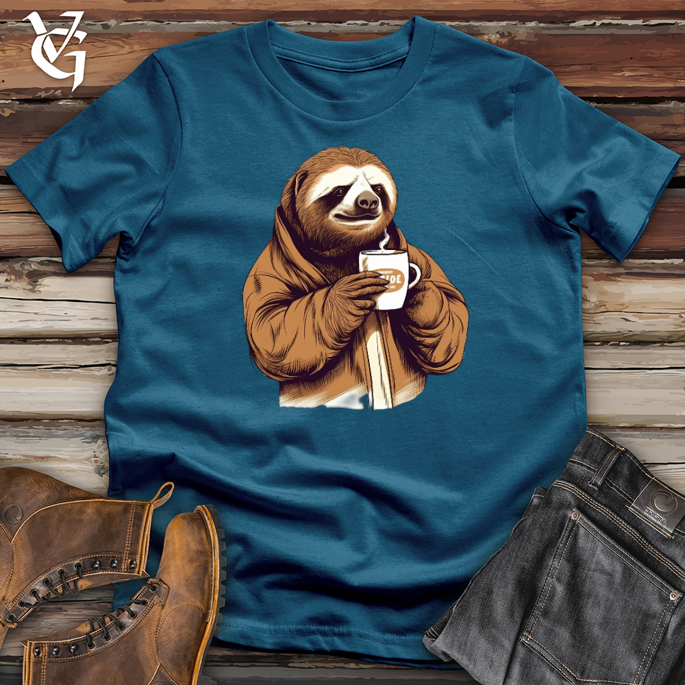 Viking Goods Dude Sloth Cotton Tee Deep Teal / L