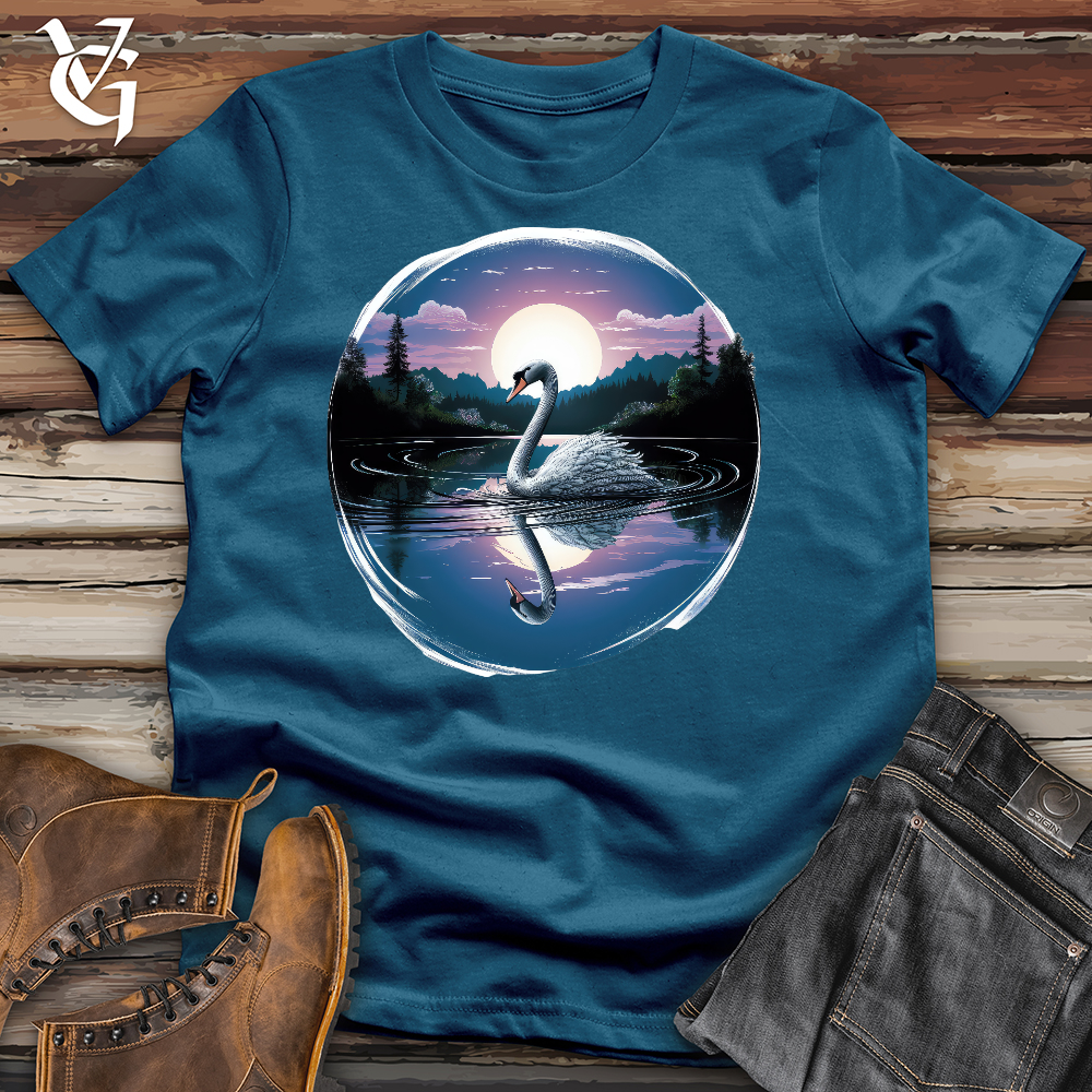 Viking Goods Elegant Swan Cotton Tee Deep Teal / L