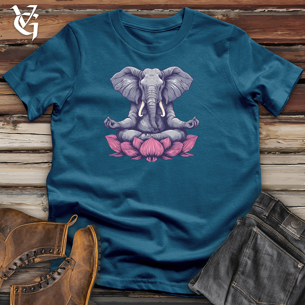 Viking Goods Elephant Lotus Harmony Cotton Tee Deep Teal / L