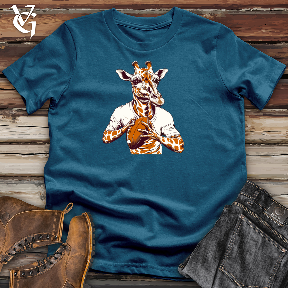 Viking Goods Gridiron Giraffe Cotton Tee Deep Teal / L