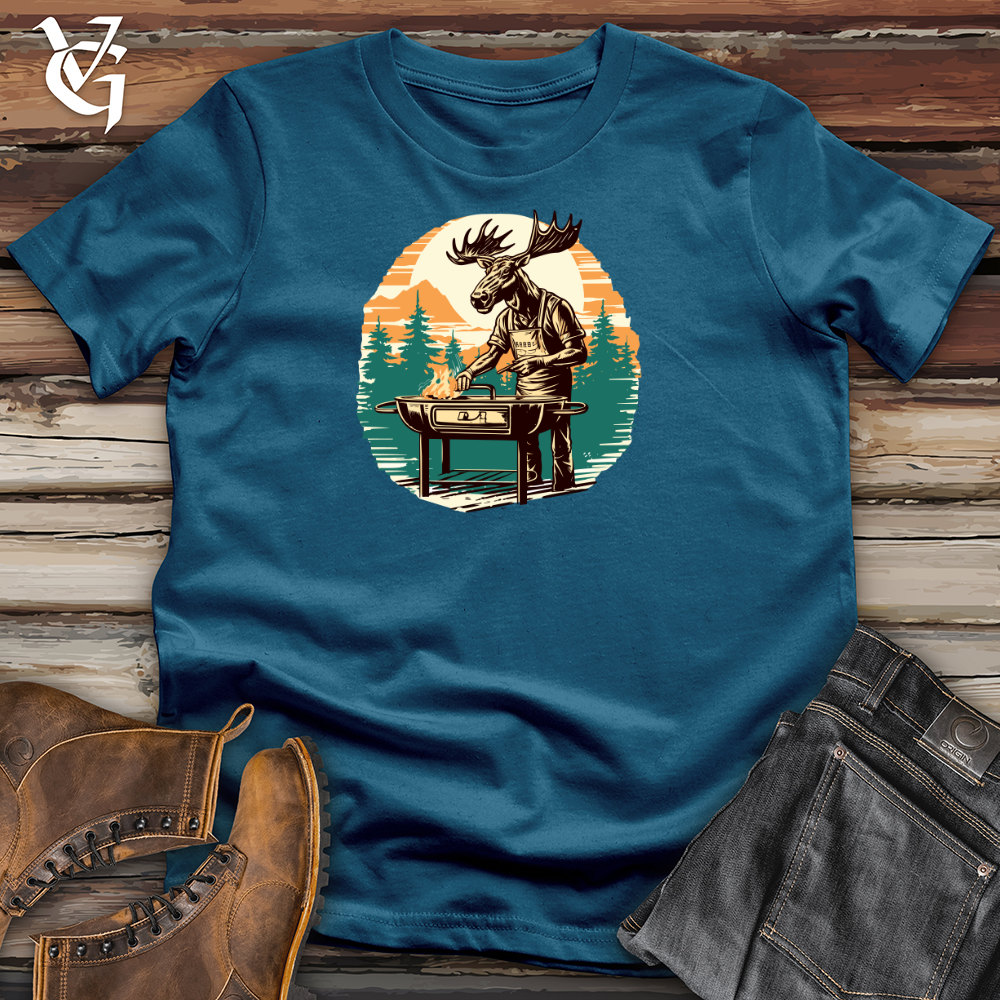 Viking Goods Grilling Bullwinkle Cotton Tee Deep Teal / L
