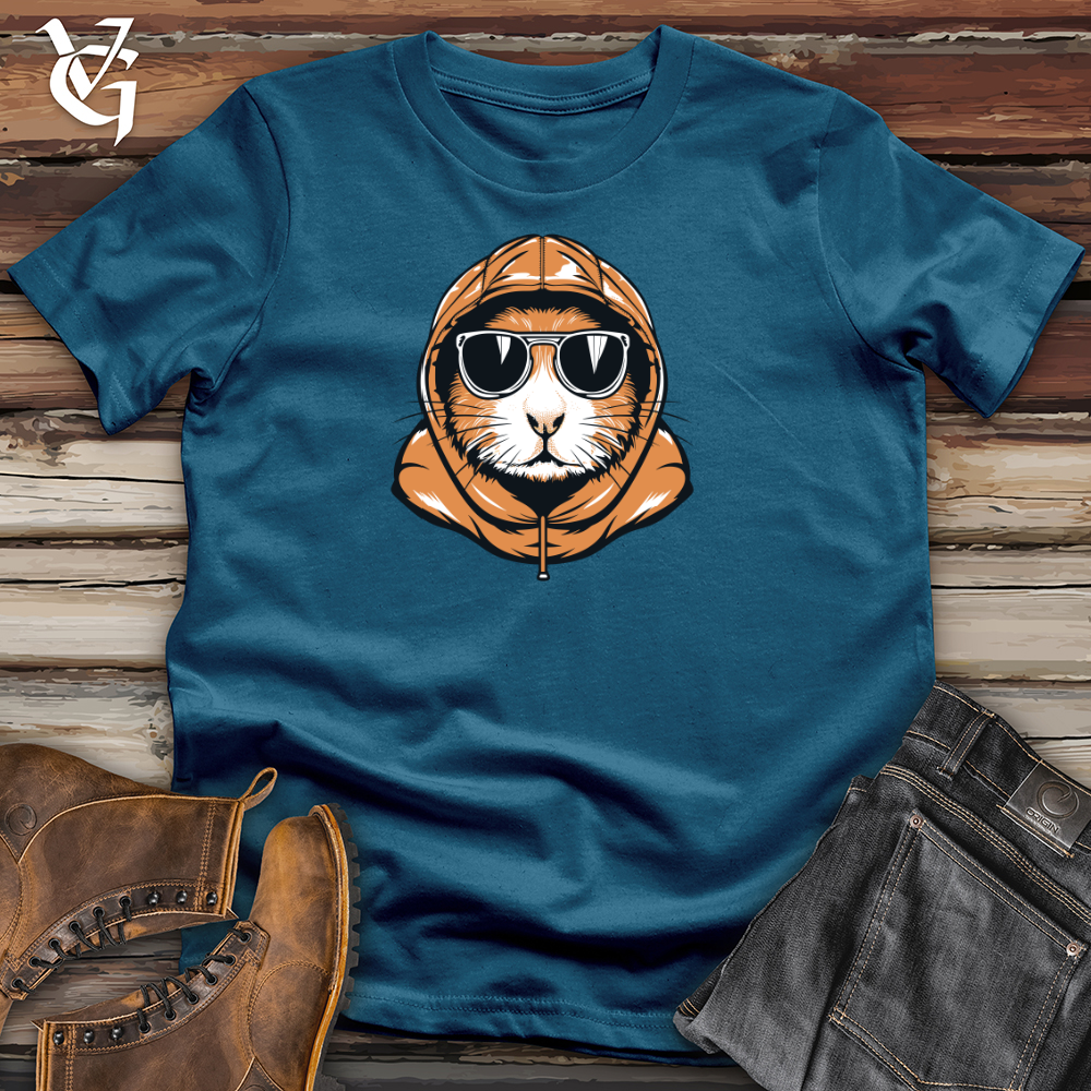 Viking Goods Hamster Cozy Beanie Winter Whiskers Cotton Tee Deep Teal / L