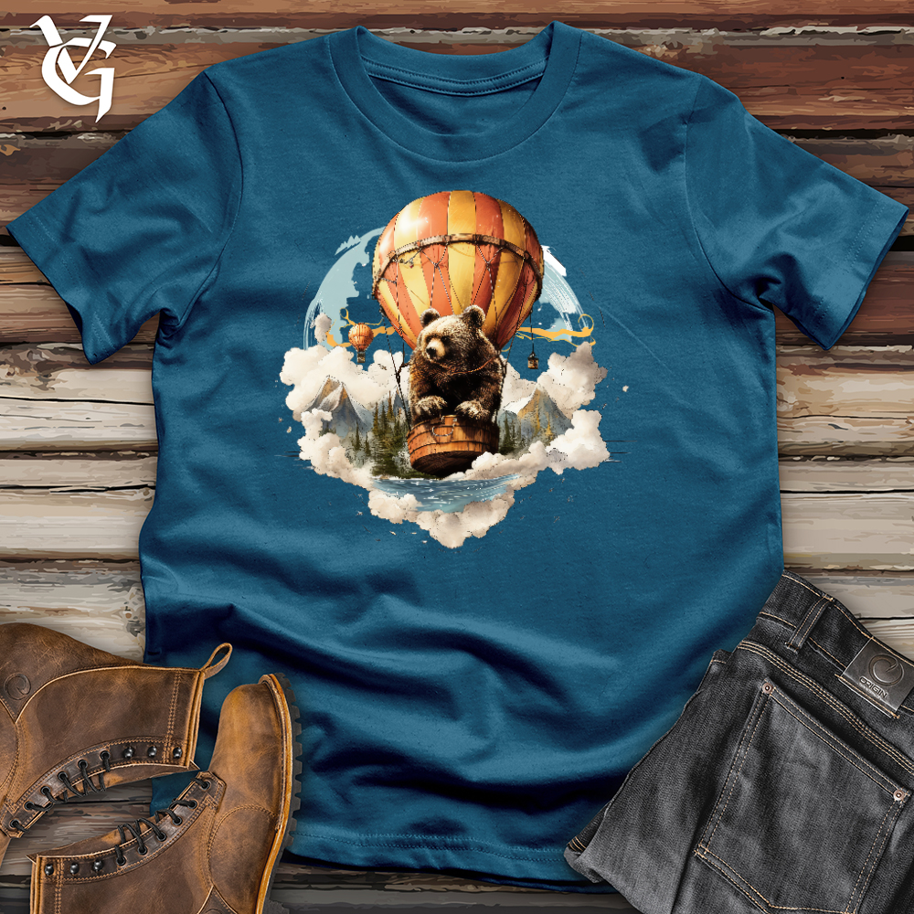 Viking Goods Hot Air Bear Cotton Tee Deep Teal / L