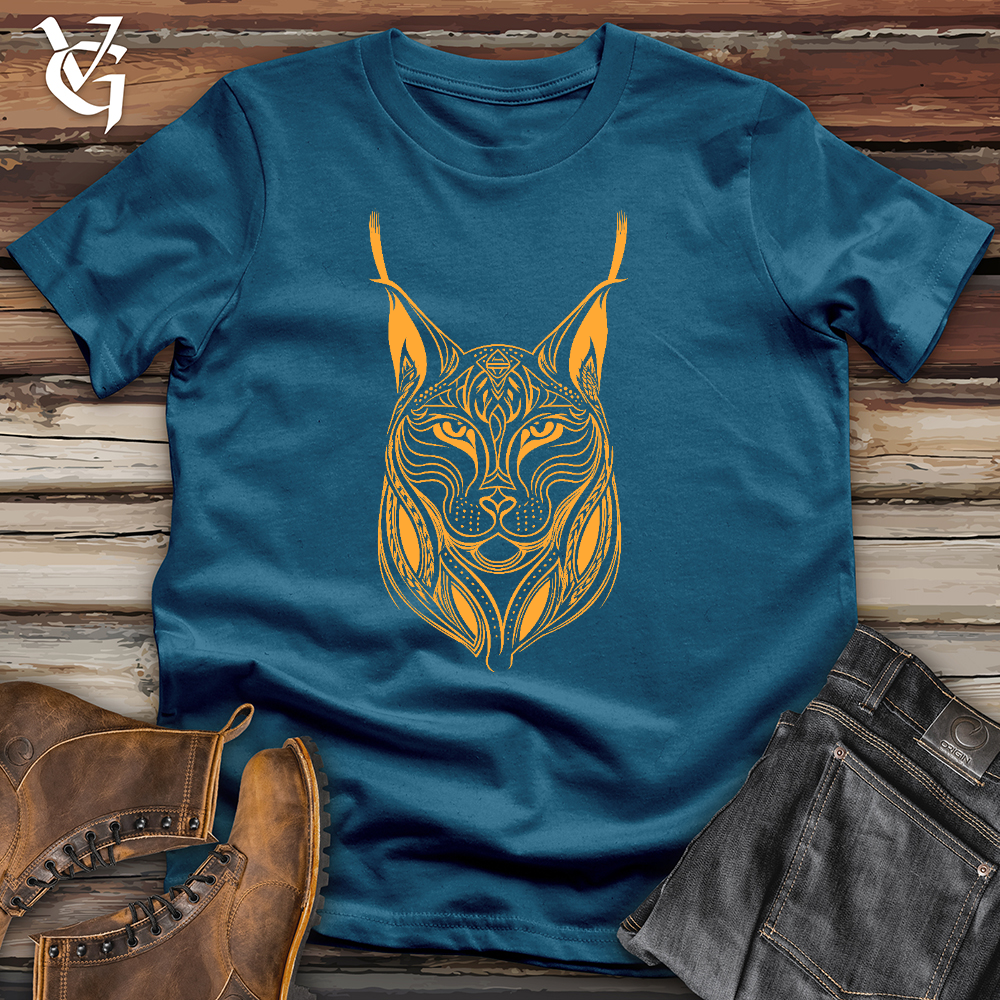 Viking Goods Intricate Lynx Cotton Tee Deep Teal / L