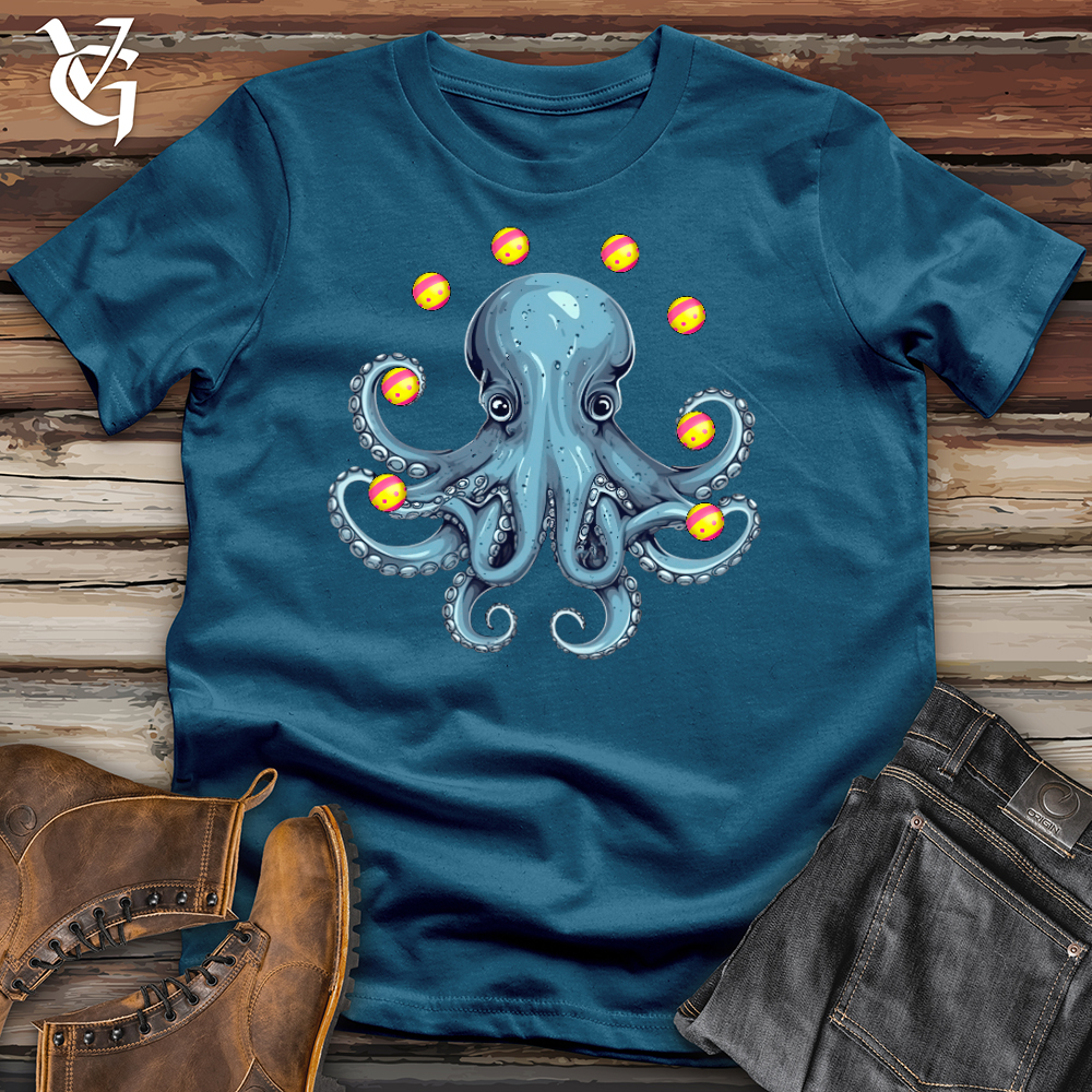 Viking Goods Juggling Octopus Cotton Tee Deep Teal / L