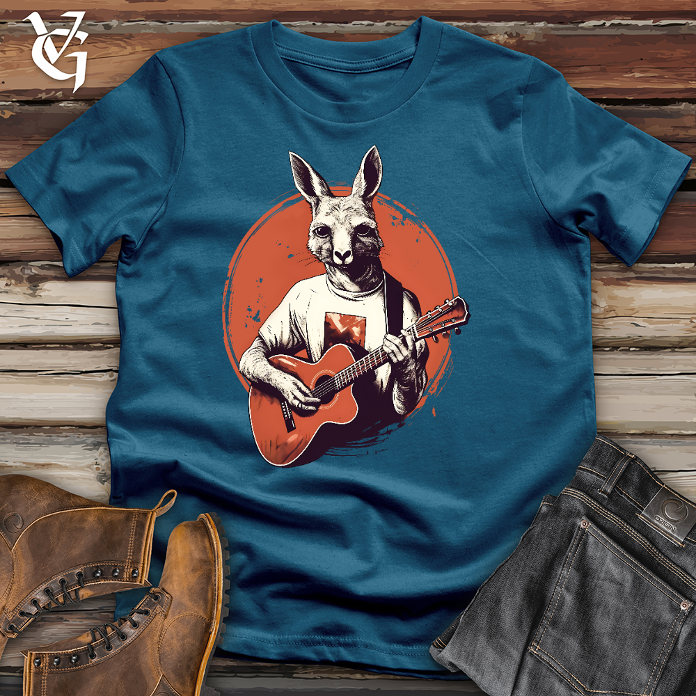 Viking Goods Kangaroo Guitarist Cotton Tee Deep Teal / L
