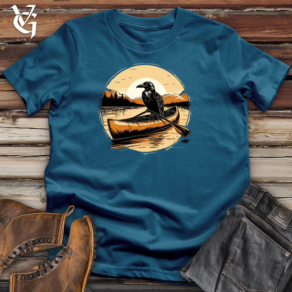 Viking Goods Kayaking Raven Journey Cotton Tee Deep Teal / L