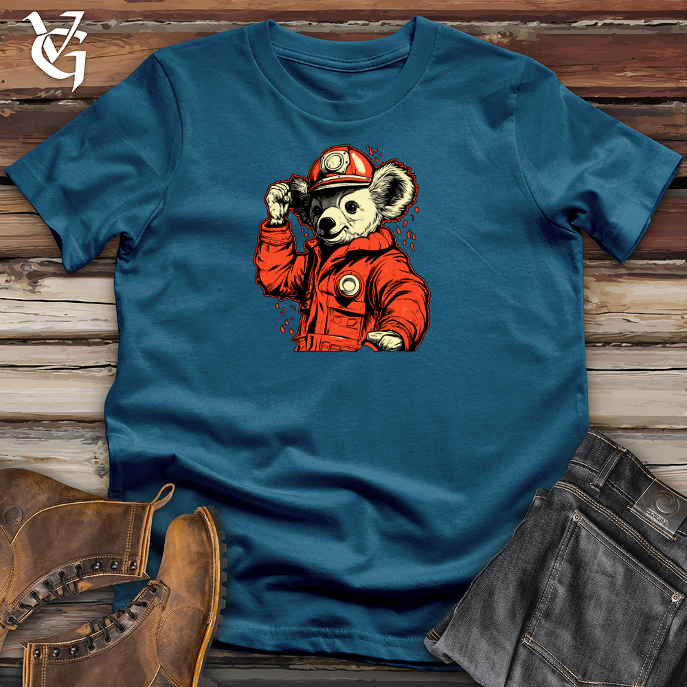 Viking Goods Koala Fire Sentry Cotton Tee Deep Teal / L