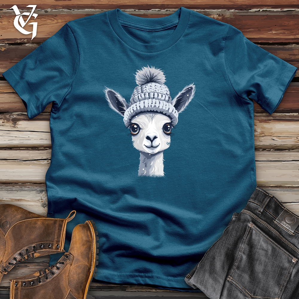 Viking Goods Llama Winter Warmth Cotton Tee Deep Teal / L