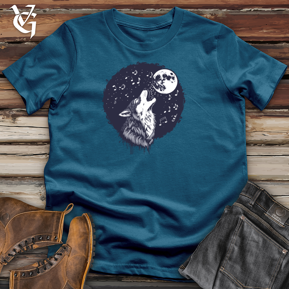 Viking Goods Lunar Wolf Ballad Cotton Tee Deep Teal / L