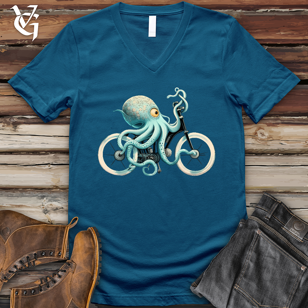 Viking Goods Octobike V-Neck Tee Deep Teal / L