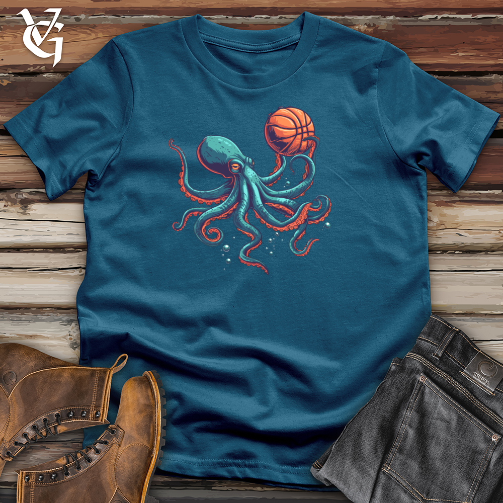 Viking Goods Octopus Basketball Dunk Cotton Tee Deep Teal / L