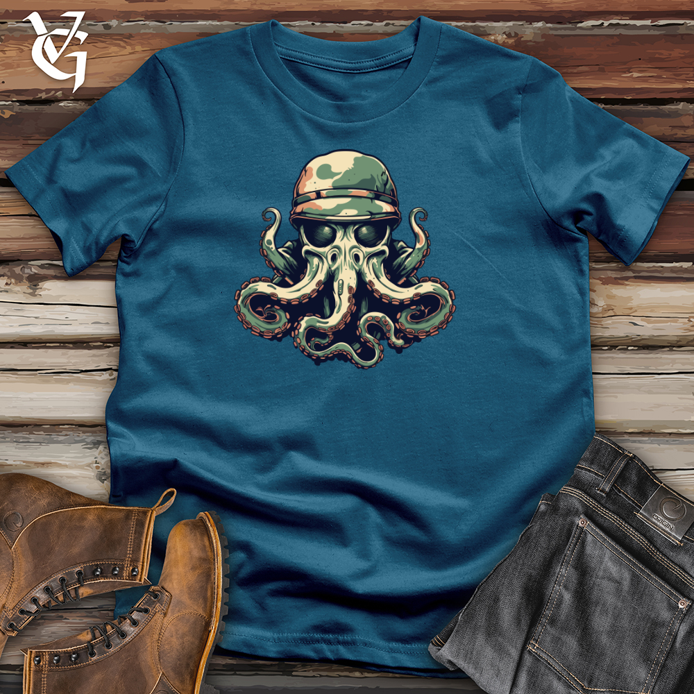 Viking Goods Octopus Camo Army Outfit Operation Cotton Tee Deep Teal / L