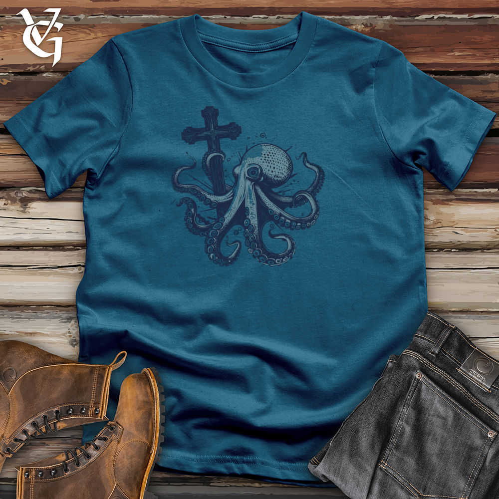 Viking Goods Octopus Cross Cotton Tee Deep Teal / L