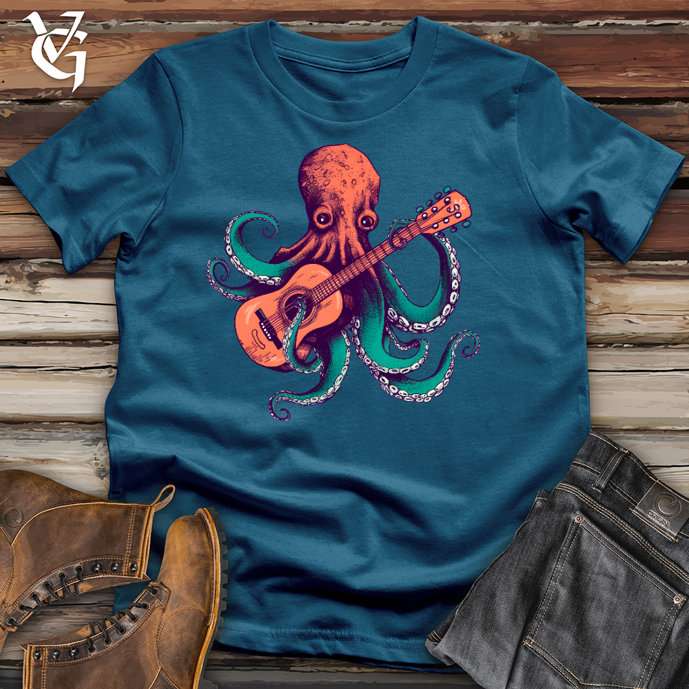 Viking Goods Octopus Guitarist Cotton Tee Deep Teal / L